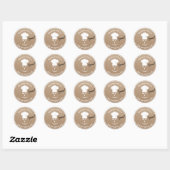 Sticker Rond Cuisine de boulangerie artisanale Chef Rustique Kr (Feuille)