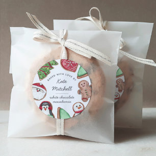 Sticker Rond Cuisine de Noël personnalisée