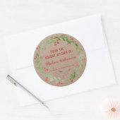 Sticker Rond Cuisine de vacances en papier Kraft | Maison (Enveloppe)