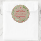 Sticker Rond Cuisine de vacances en papier Kraft | Maison (Sac)