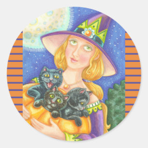 STICKER ROND CUISINE EN CHAT NOIR & BALISERIES EN TÉMOIN TOUR