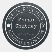 Sticker Rond Cuisine faite maison Emballage de produits sur mes (Devant)