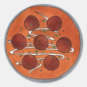 Sticker Rond Cuisine indienne Malai Kofta Plat végétarien (Devant)