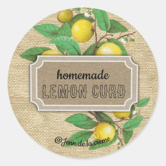 Sticker Rond Cuisine rustique au citron curd