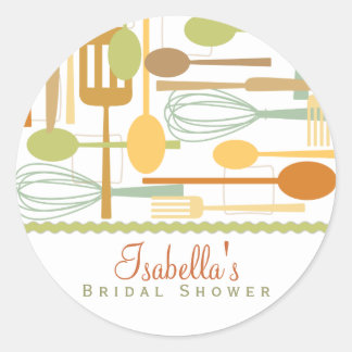 Sticker Rond Cuisine Ustensiles Cuisine Douche Favoriser Sticke