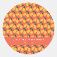 Cuisine Vintage citrons Orange Baby shower personn