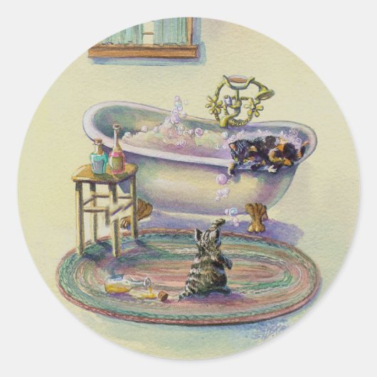 Sticker Rond CUISINES dans la baignoire par SHARON SHARPE (Devant)