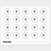 Sticker Rond Cuisinier Mignon Merci Commande Alimentaire Entrep (Feuille)