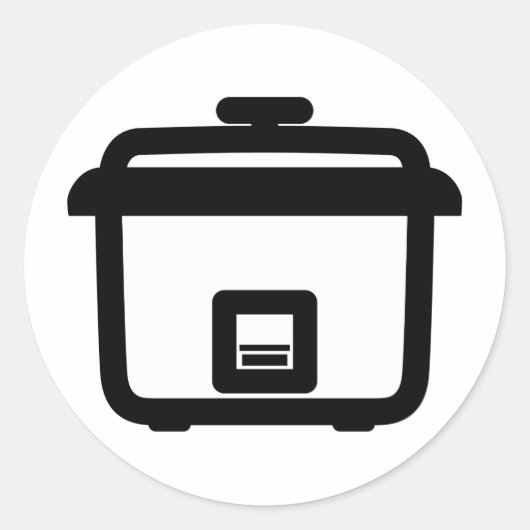 Sticker Rond Cuisinière de riz ~ Appliance de cuisine de style  (Devant)