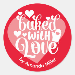Sticker Rond Cuisinière personnalisée avec amour Cuisine de Sai