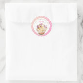 Sticker Rond Cuisson Cupcake Rose (Sac)
