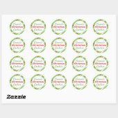 Sticker Rond Cuisson de biscuit de Noël (Feuille)