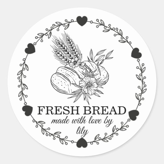 Sticker Rond Cuisson de pain au levain (Devant)