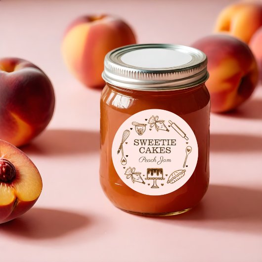 Sticker Rond Cuisson et Cuisine Ustensile de bois Texture de gr