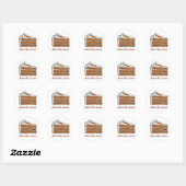Sticker Rond Cuisson personnalisée cuite au four par tranche de (Feuille)