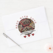 Sticker Rond Cuisson personnalisée de cuisine faite avec amour (Enveloppe)