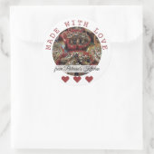 Sticker Rond Cuisson personnalisée de cuisine faite avec amour (Sac)