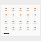 Sticker Rond Cuisson Rustique Dans Le Baby shower Du Four (Feuille)