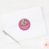 Sticker Rond Cuit avec amour (Enveloppe)
