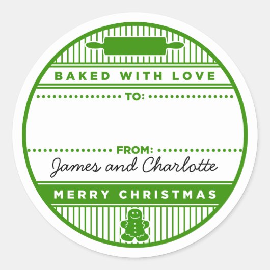 Sticker Rond Cuit Avec Amour (Devant)