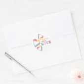 Sticker Rond Cuit Avec Amour (Enveloppe)