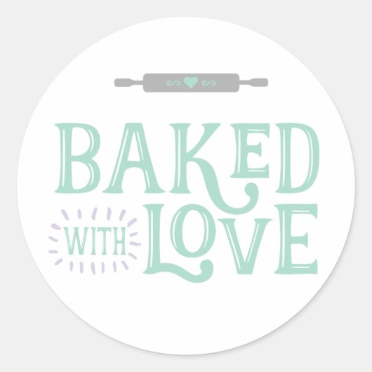 Sticker Rond Cuit Avec Amour (Devant)