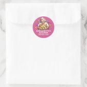 Sticker Rond Cuit avec amour (Sac)