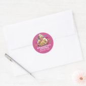 Sticker Rond Cuit avec amour (Enveloppe)