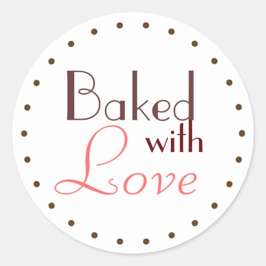 Sticker Rond Cuit Avec Amour Cercle Décoratif (Devant)