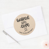 Sticker Rond Cuit Avec Amour Produits Faits Maison Cadeau (Enveloppe)