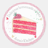 Sticker Rond Cuit avec des bonbons d'amour (Devant)