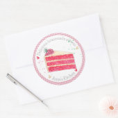 Sticker Rond Cuit avec des bonbons d'amour (Enveloppe)