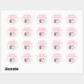 Sticker Rond Cuite Blanc Chat & Café Amusant Café Caféine Paste (Feuille)