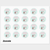 Sticker Rond Cuite Blanc Chat & Drôle Café Café Caféine Pastel (Feuille)
