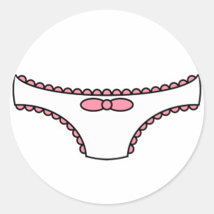 Sticker Rond Culottes froncées roses