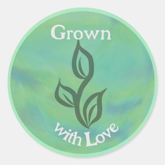 Sticker Rond Cultivé avec amour I (Devant)