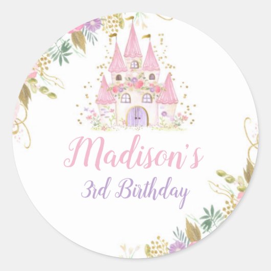 Sticker Rond Cumpleaños de la Princesa (Devant)