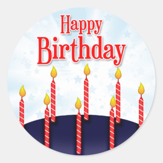 Sticker Rond Cumpleaños feliz - Pegatina redondo (Devant)