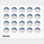 Sticker Rond Cumulus Cloud (Feuille)