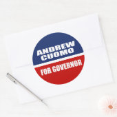STICKER ROND CUOMO D'ANDREW POUR LE GOUVERNEUR (Enveloppe)