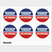 STICKER ROND CUOMO D'ANDREW POUR LE GOUVERNEUR (Feuille)