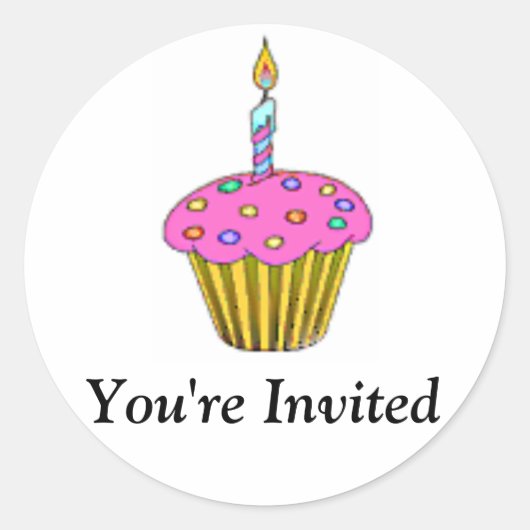 Sticker Rond Cupcake (Devant)