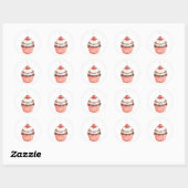 Sticker Rond Cupcake (Feuille)