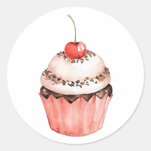 Sticker Rond Cupcake (Devant)