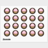 Sticker Rond Cupcake (Feuille)