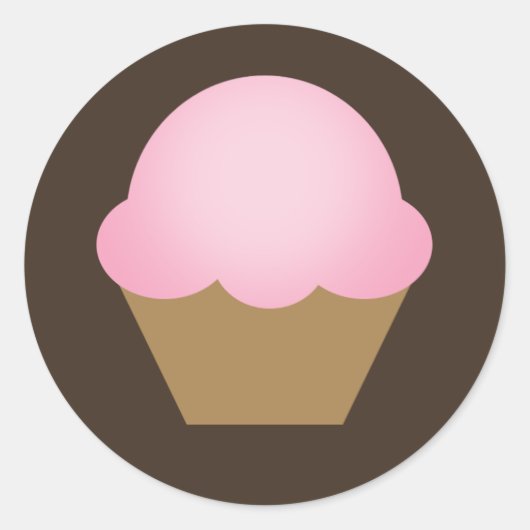 Sticker Rond Cupcake (Devant)