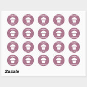 Sticker Rond cupcake (Feuille)