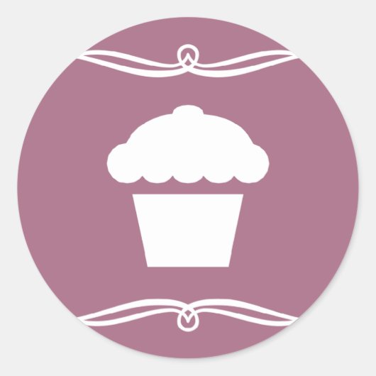 Sticker Rond cupcake (Devant)