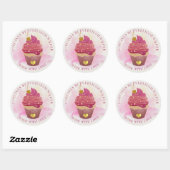 Sticker Rond Cupcake  (Feuille)