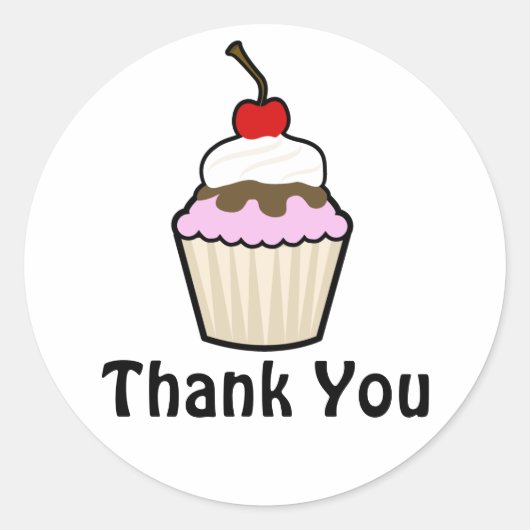 Sticker Rond Cupcake (Devant)